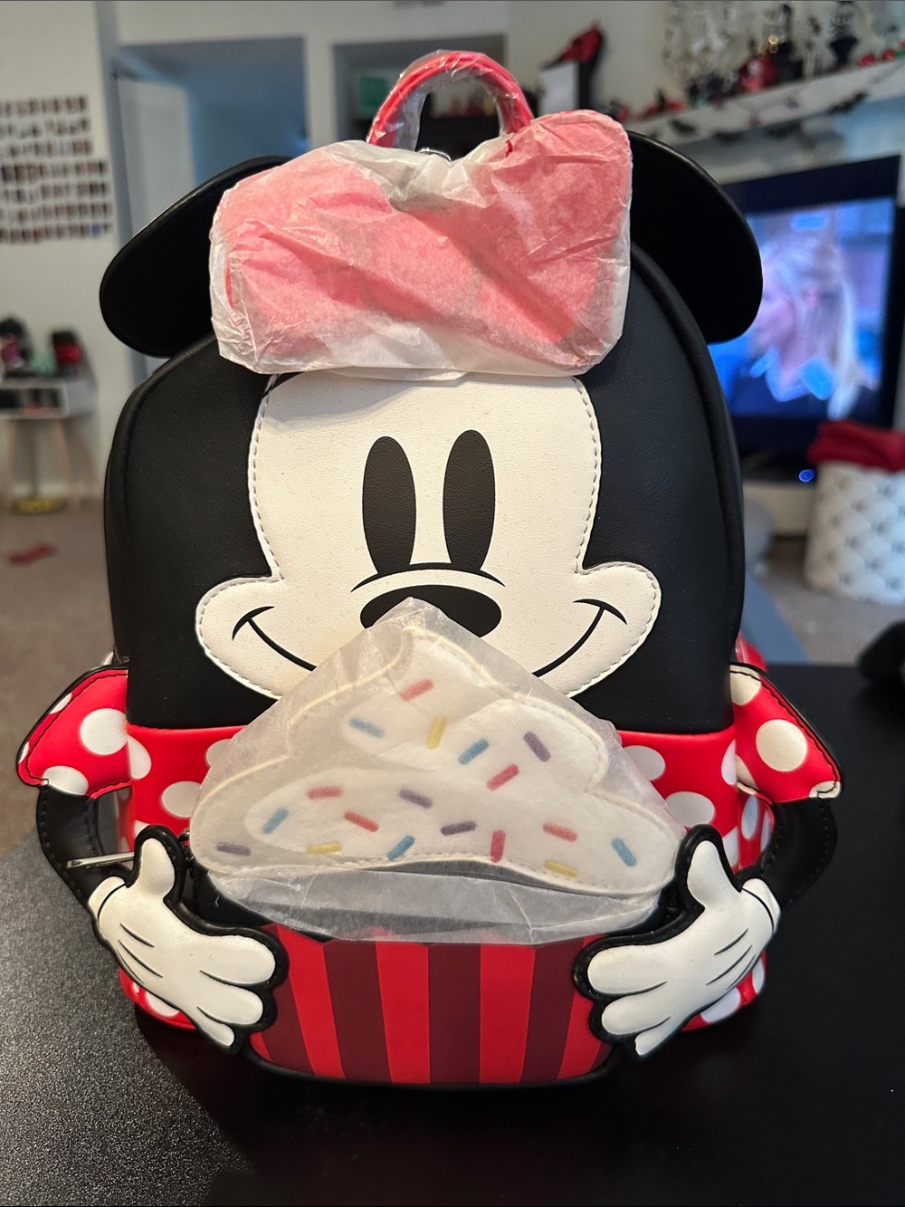 Loungefly Minnie-Inspired Red, Black & White Party Backpack